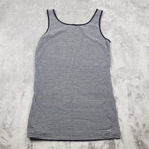 Duluth Trading Tank Black & Gray Striped Classic Womens Small No-Yank Utility - Picture 3 of 10